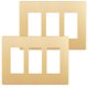 thumbnail image 1 of Placa de pared LIDER de 3 módulos dorada sin tornillos (2 unidades), 1 of 7