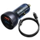 thumbnail image 2 of Cargador de Auto Digital PPS Dual QC 3.0 65W con cable USB C Gris Oscuro, 2 of 2