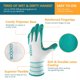 thumbnail image 2 of COOLJOB 2 pares de guantes de jardinería para mujer, transpirables, 2 of 3
