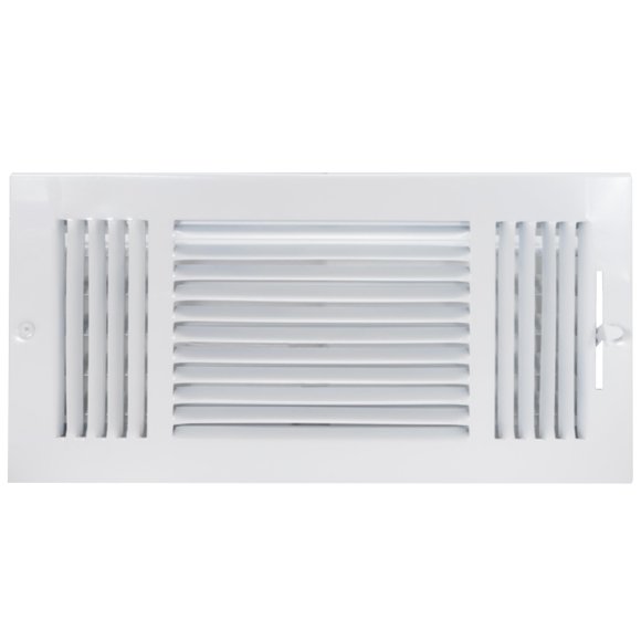 Cubierta de ventilación EZ-FLO, 14 x 6 cm, apertura de conductos en pared y techo, blanca