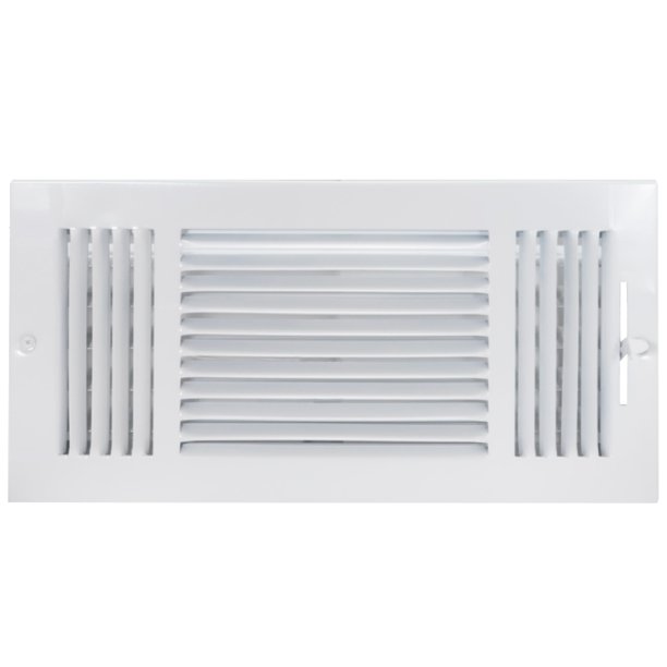 Cubierta de ventilación EZ-FLO, 14 x 6 cm, apertura de conductos en pared y techo, blanca