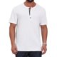 thumbnail image 1 of INSPIRE CHIC Camiseta de Hombre Henley de Manga Corta con Botones y Textura Jacquard Tejida M Blanca, 1 of 6
