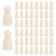 thumbnail image 1 of Uxcell paquete de 100 muñecas de clavija de madera sin terminar, 0.98" x 0.47" figuras familiares en blanco de madera natural para pintar, decoración, proyectos de arte artesanal, color madera, 1 of 6