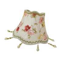 Magideal - Pantalla De Tela, Pantalla De Lámpara Con Flecos De Estilo Retro Para Lámpara De Escritorio, Pantalla De Mesa Base E27, Pantalla De Lámpara De Cúpula