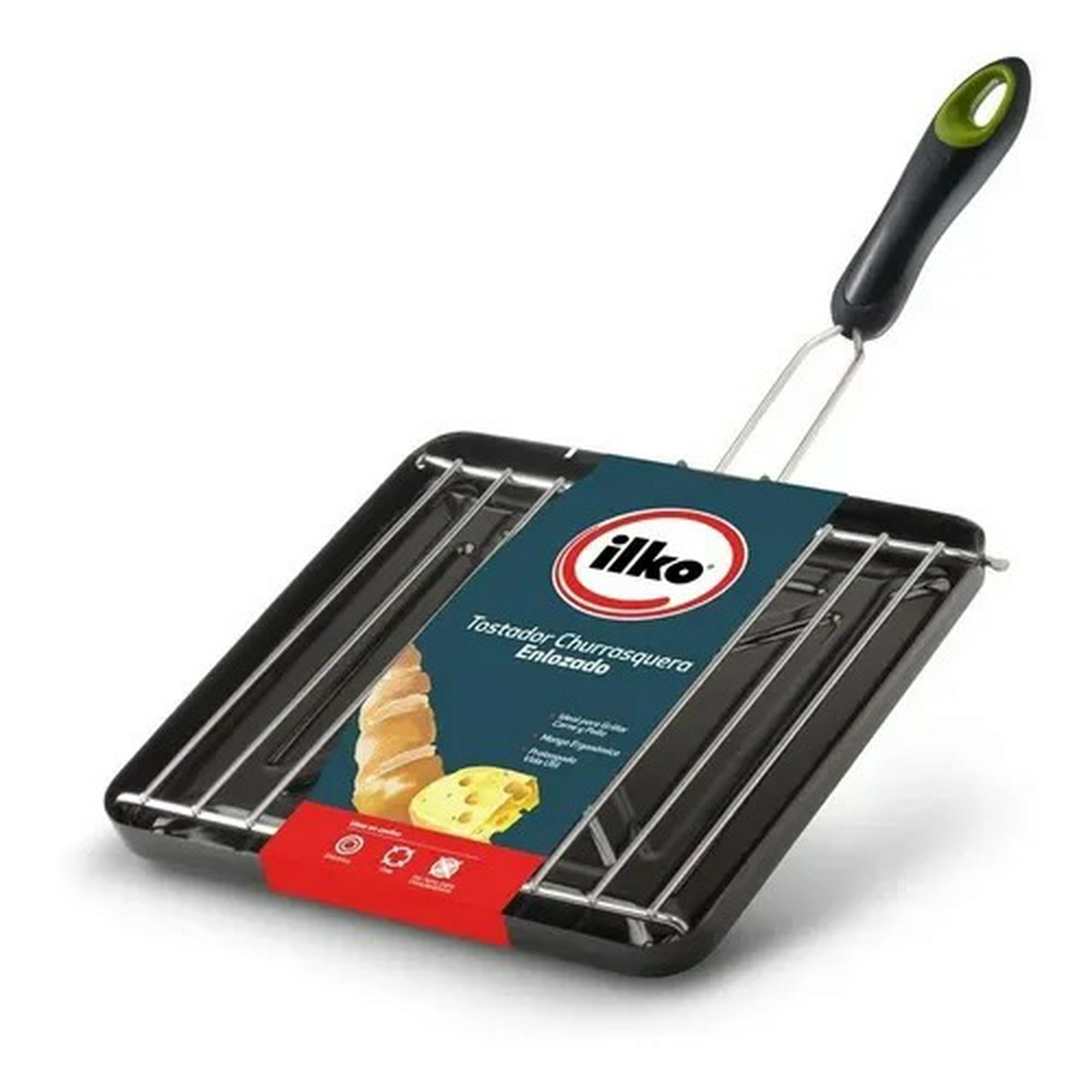 Ilko - Tostador Churrasquera 1 Pieza Design Acero Negro