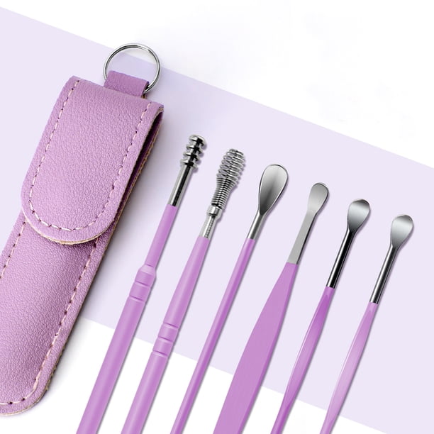 6PCS Ear Cleaner Wax Removal Tool Earpick Sticks Earwax Remover Curette Ear Pick Cleaning Ear Cleanser Spoon Health Care Earpick