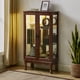 thumbnail image 3 of Curio Cabinet Lighted Curio Diapaly Cabinet with Adjustable Shelves and Mirrored Back Panel, Tempered Glass Doors (Walnut, 3 Tier), (E26 light bulb not included), 3 of 3