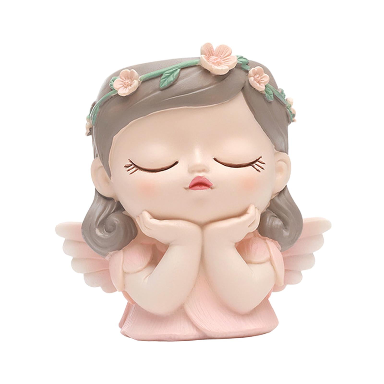 Magideal - Maceta Con Cabeza De Niña, Adorno Para Maceta, Florero Decorativo, Maceta Para Cara, Sala De Estar, Interior, Exterior, Escritorio, Regalos De Jardín Estilo B