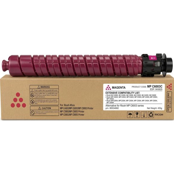 Cartucho De Tóner Magenta Para Ricoh Mp C6003