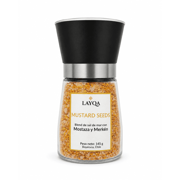 Sal de Mar con Mostaza y Merkén Mustard Seeds Layqa 160 g