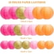 thumbnail image 2 of Linternas de papel Yuxiou, kit de 20, 25 cm, 20 cm y 15 cm, rosa, naranja y dorado, 2 of 3