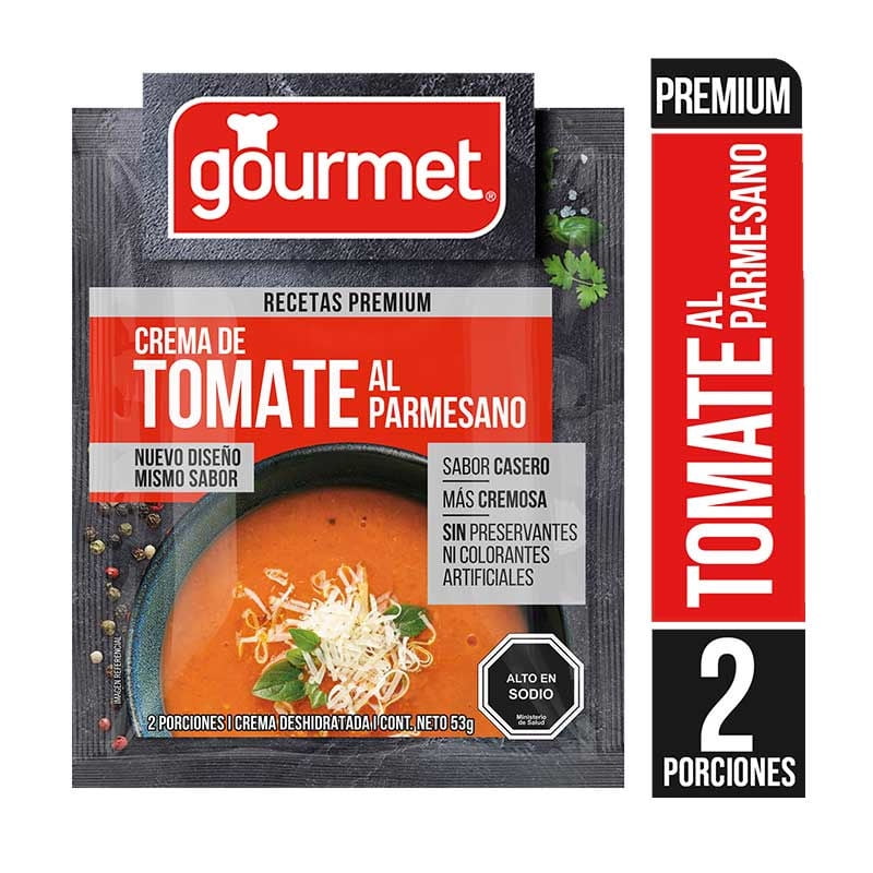 Crema De Tomate Premium (2 Porciones) Sobre 53 g Gourmet