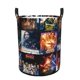 thumbnail image 1 of Star Wars Cesta de lavandería de gran capacidad redonda con asa, bolsa para ropa sucia plegable, almacenamiento para dormitorio, baño y lavadero 44x35 cm, 1 of 6