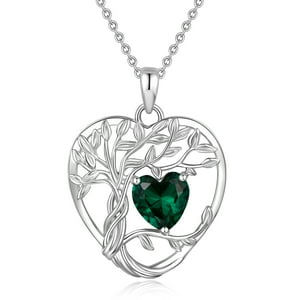 Heshpaws - Collar Con Colgante De Corazón De Plata De Ley