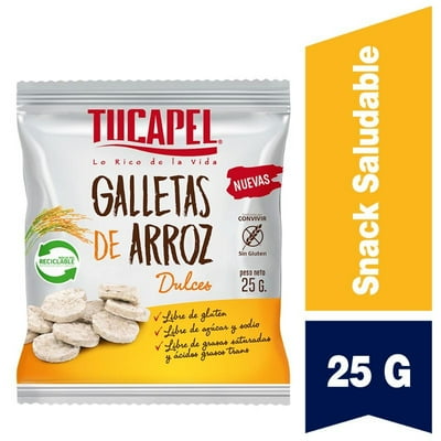 Galletas De Arroz Dulces 25 Gr Tucapel