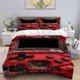thumbnail image 1 of Red Transparent Printed Bedding Set 100% Polyester Soft Skin-Friendly, 1 of 1