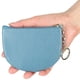 thumbnail image 2 of Monedero pequeño con cremallera y llavero de cuero genuino para mujer, 2 of 5