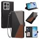 thumbnail image 2 of Funda Cartera Tricolor para Motorola Edge 50 Pro con Ranuras, Negro, 2 of 6