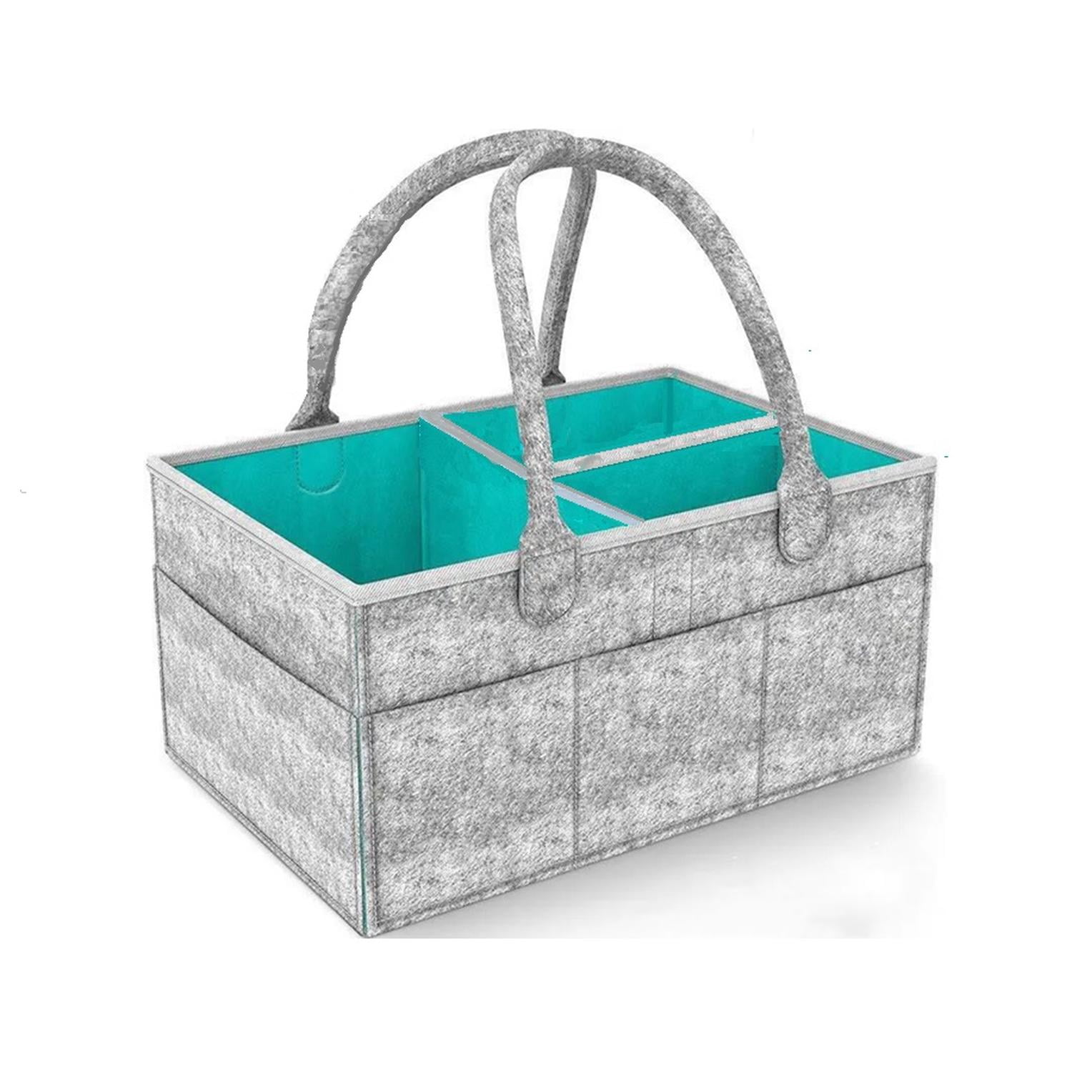 Kivara - Organizador De Pañales Deluxe Para Mudador Verde Turquesa