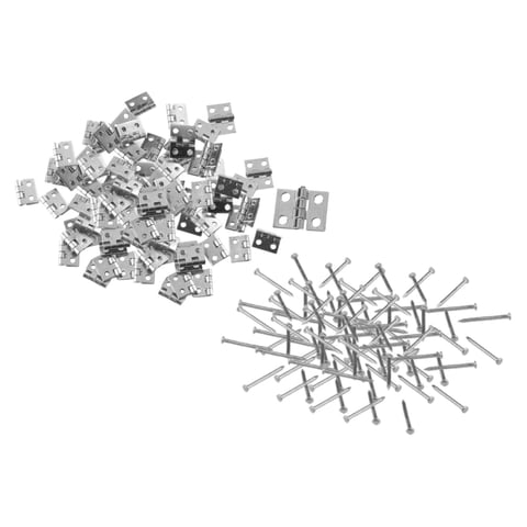 Bothyi - Mini Bisagras Para Muebles, Hierro Plegable A Tope Para Armario, Armario, Caja De Regalo, Plata