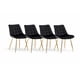thumbnail image 5 of Pack de 4 Silla Comedor Tercio Roma Patas Doradas - Negro, 5 of 6