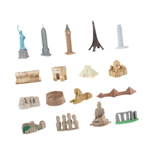 Magideal - Modelos Arquitectónicos Emblemáticos De Todo , Juguetes Educativos, Modelos De Construcción En Miniatura Para Regalo De Cumpleaños , 17 Piezas