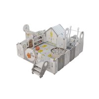 Babyluna - Corral Parque De Juegos Xxl Con Casita + Tobogán + Alfombra