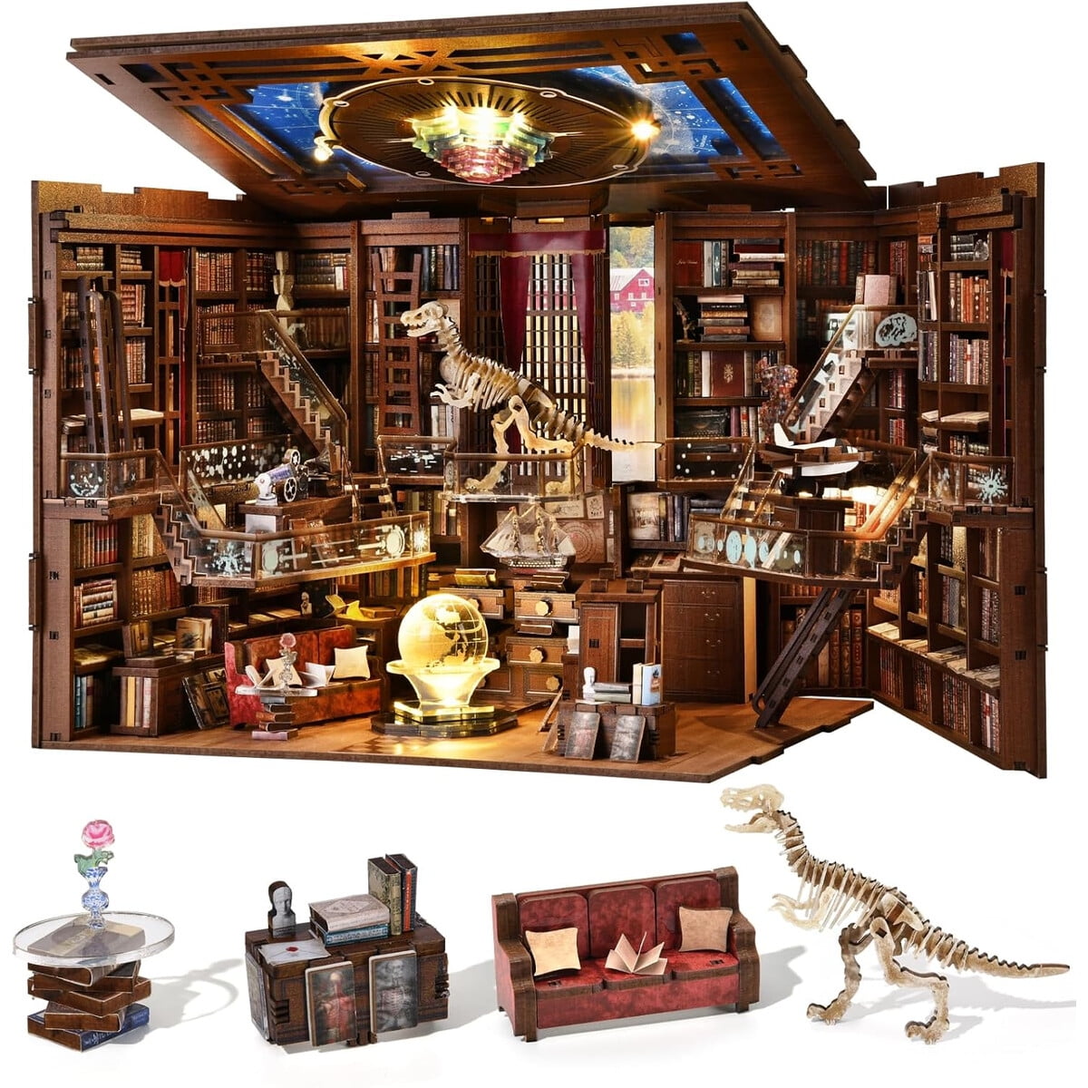 Kit Book Nook Cccdf Beyond Library Max Madera 3d Diy