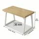 thumbnail image 3 of Homer Design Escritorio Pata Metal Oficina 140x60x75cm Gruesa 30mm Color Marrón Claro, 3 of 8
