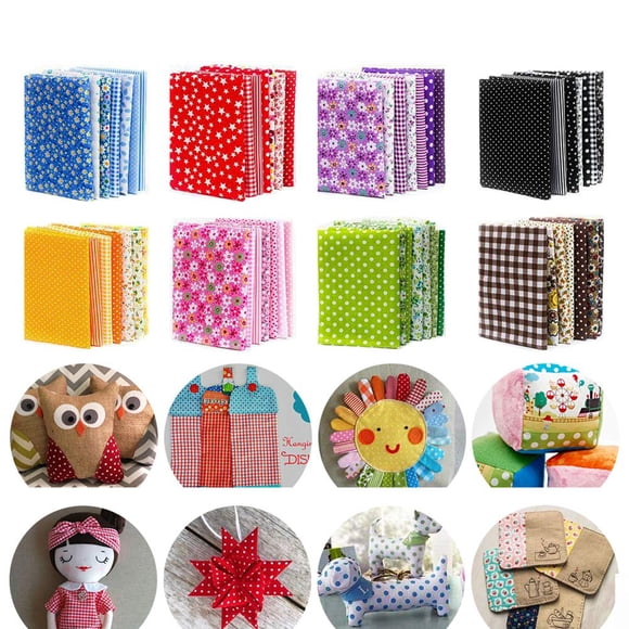 Paquete de tela OJYUDD 150 piezas de cuadrados de algodón para manualidades de 10 cm x 10 cm