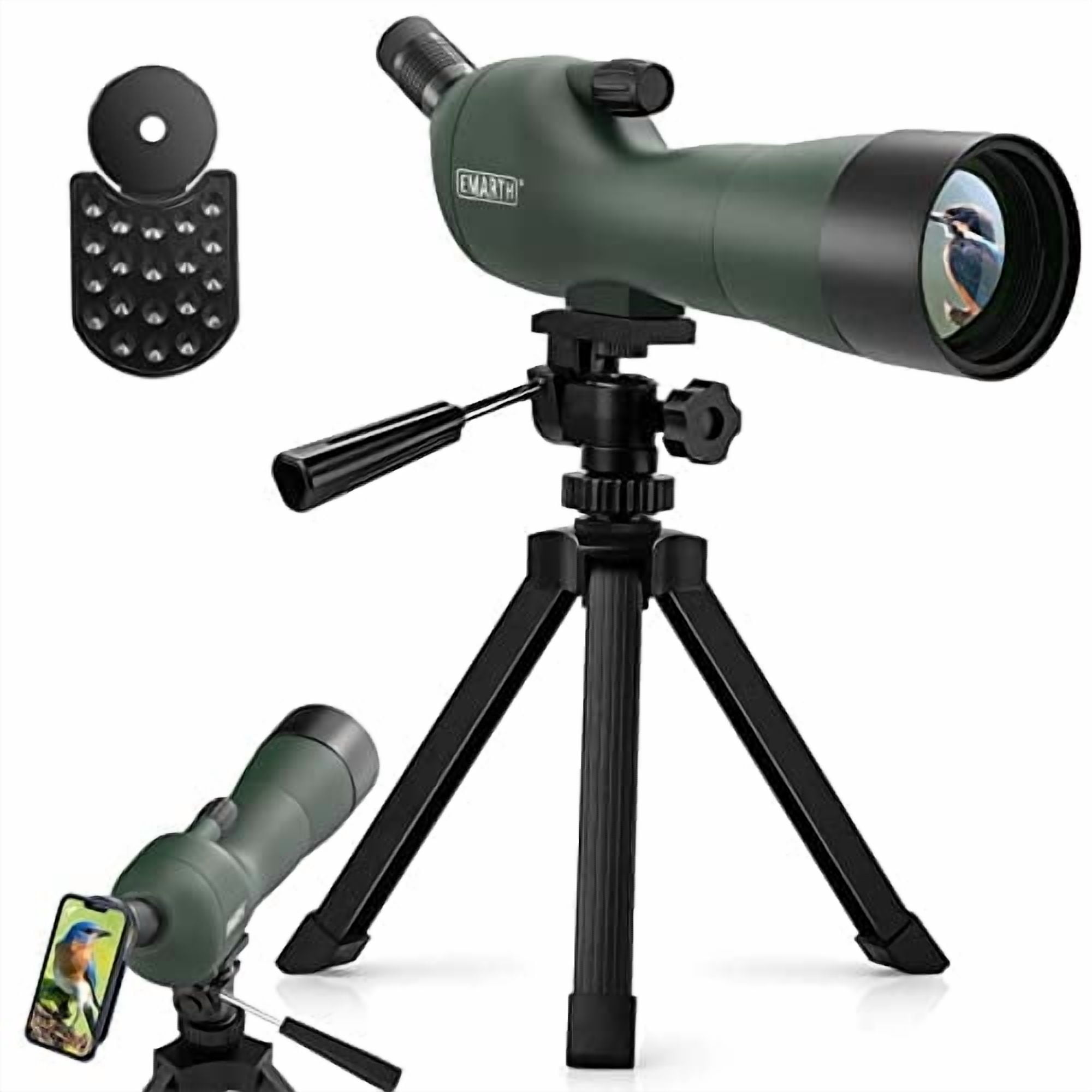 Spotting Scope Emarth 20-60 X 60 Ae En Ángulo De 45° Con Trípode Y Bolsa