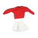 thumbnail image 4 of Jersey Y Falda De Manga Larga A Escala 1/12 Para Figuras De Acción Femeninas De 6 Pulgadas, Mu?eca BJD, Top Rojo, 4 of 5