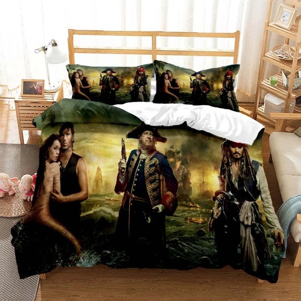 3d Bedding Set Pirates of the Caribbean Quilt Duvet Cover Pillowcase Bed Set For children and adults Bed Sheets