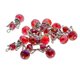 thumbnail image 4 of 12 piezas de ala de ángel tibetano de plata encantos colgante cristal rojo, 4 of 5