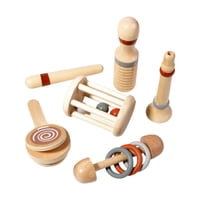 Bothyi - 5X Juguetes Para Bebés De Madera Anillos De Madera De Madera Sonajeros De Madera De Madera Para Edades De 6 A 12 Meses