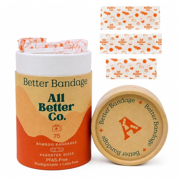 Tiritas ecológicas de bambú All Better Co. Pack de 75 unidades mixtas