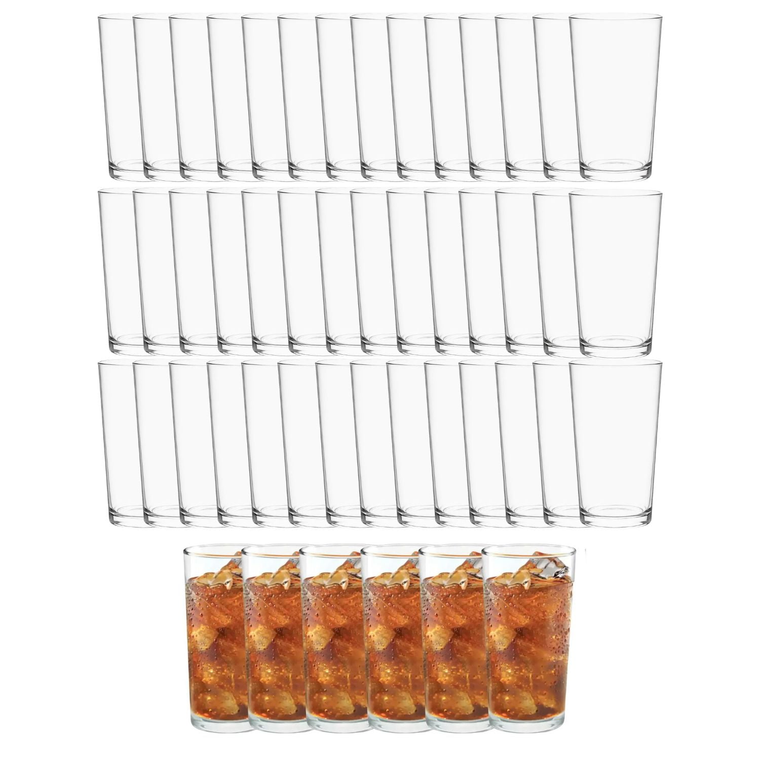 Nadir - Set 48 Vasos Atlanta 286ml Vidrio Celebraciones Largo