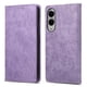 thumbnail image 1 of Funda tipo cartera con bloqueo RFID para Samsung Galaxy S25 Edge Con tapa abatible, portatarjetas, cierre magnético, TPU y soporte Morado, 1 of 6