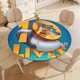 thumbnail image 4 of 10 Vidas theme Fitted Round Tablecloths Elastic Edged Table Covers Waterproof Table Cloth For Kitchen Holiday Party Tables Decor 150cm, 4 of 6