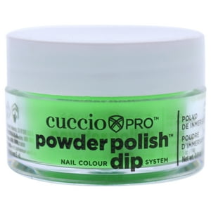 Cuccio Colour - Sistema De Inmersión De Color De Uñas De Esmalte En Polvo Profesional - Verde Neón De Para Mujeres - Polvo De Uñas