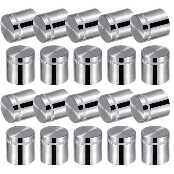 Tornillos de separación para señal Favide 25 mm, paquete de 48, acero inoxidable