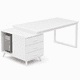 thumbnail image 1 of Escritorio Atlas Blanco 140 Cm Con Cajones Para Home Office, 1 of 8