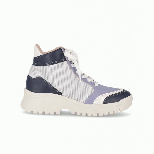 Zapatilla Urbana Mujer Azul/Natural Lana Piccadilly