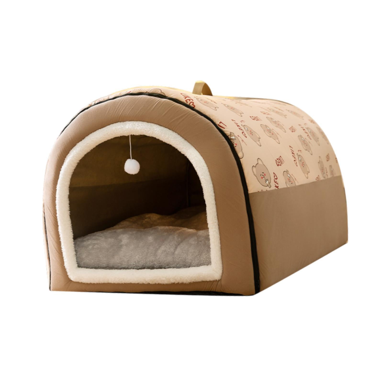 Magideal - Cama Para Perros 2 En 1, Cama Para Perros Y Gatos, Cojín Extraíble Suave, Cama Para Perrera, Nido Suave Y Cálido Para Invierno, Suelo Exterior, Gatito