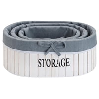 Vgo - Set De 3 Canastos Ovalados Madera Can282419 Blc