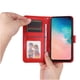 thumbnail image 2 of Funda tipo cartera FOXDOCK para Samsung Galaxy S10E , diseño girasol en relieve, cuero PU, cierre magnético, soporte y tarjetero, 2 of 5