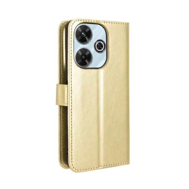 Funda tipo libro para Xiaomi Redmi 13 4G, cartera todo‑en‑uno, funda multifuncional con tarjetero y correa de muñeca desmontable