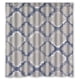 thumbnail image 1 of Cortina de ducha de trébol gris y azul con ganchos, tamaño 66 x 72 pulgadas, 1 of 3