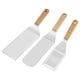 thumbnail image 3 of Juego De Espátula Y Raspador De Parrilla De Metal Mango De Madera Para Chuletas Cocinar Hornear 3 Piezas, 3 of 5