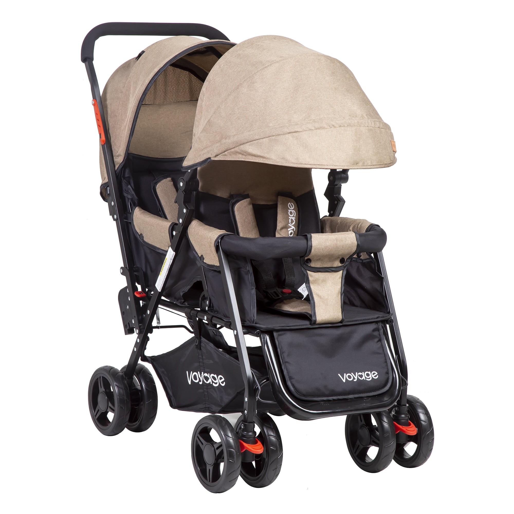 Voyage - Coche Doble Dúo Hermano Mayor Y Menor Café